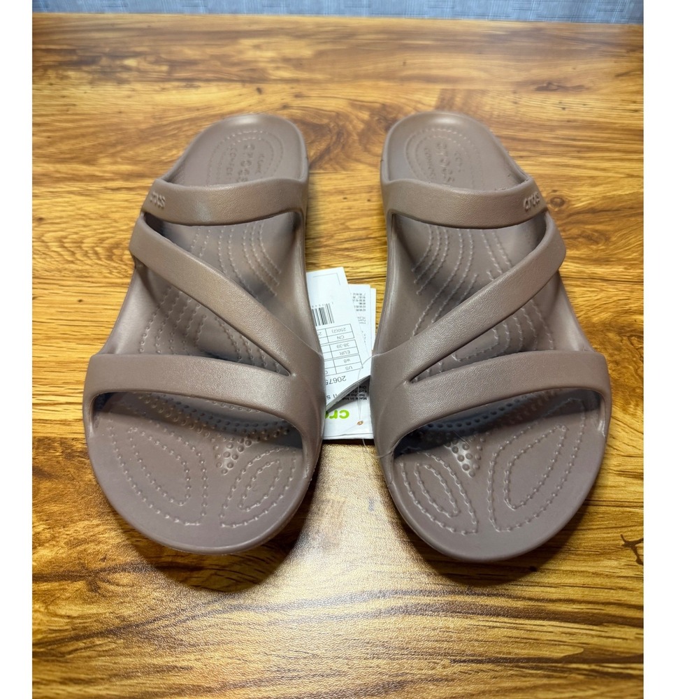 Crocs Women's Taupe Z Strap Kadee II Sandals Sz 8